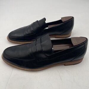 Seven 91 Mens Size 13 Black Leather Penny Loafers Slip On Comfort Shoes Ex Cond